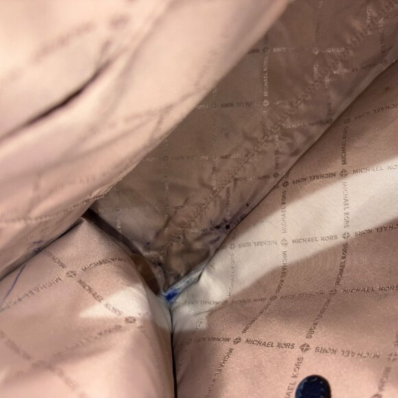 Michael Kors Kenly Large Logo Print Tote Blue (Chambray) - Picture 8 of 16